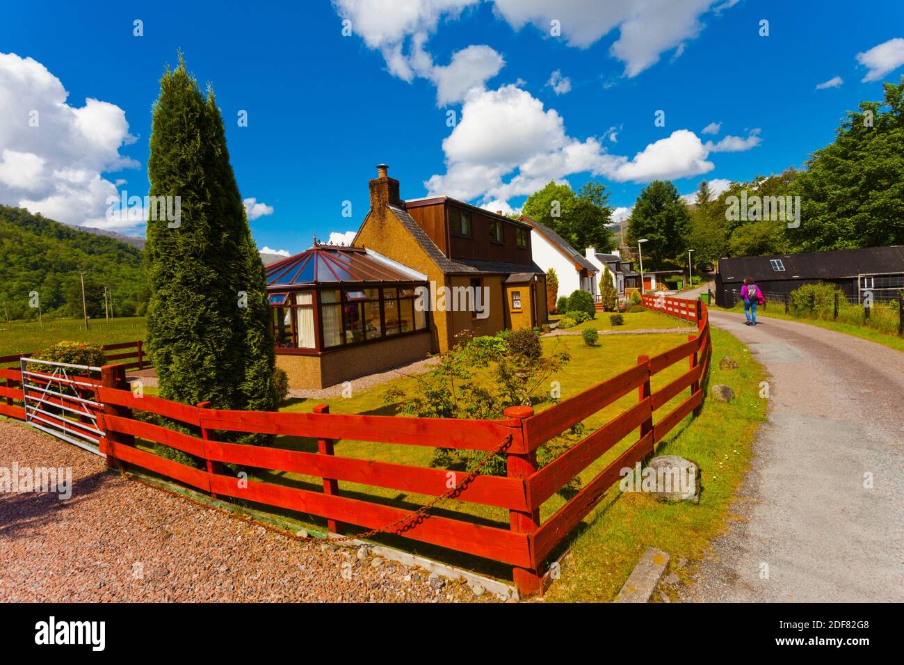 Cottage, Ballachulish village, Lochaber, Highland, Scotland, United Kingdom, Europe. Stock Photo