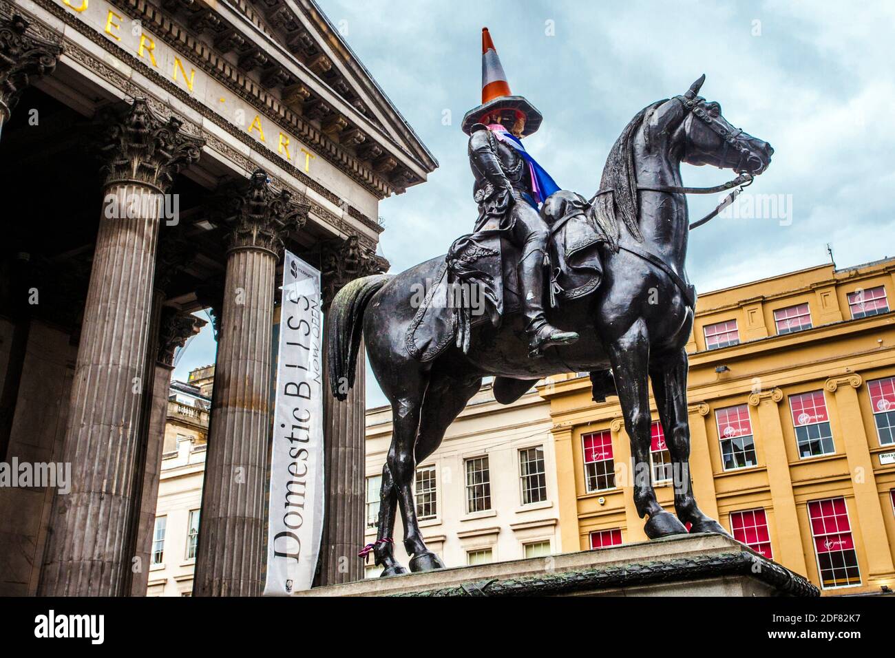 Statue of the Duke of Wellington with traffic cone, Gallery of Modern