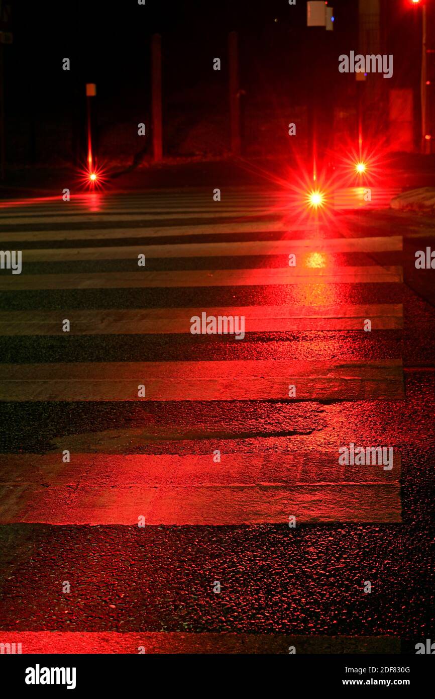 LED street lighting in Sartrouville, Yvelines , France Stock Photo Alamy