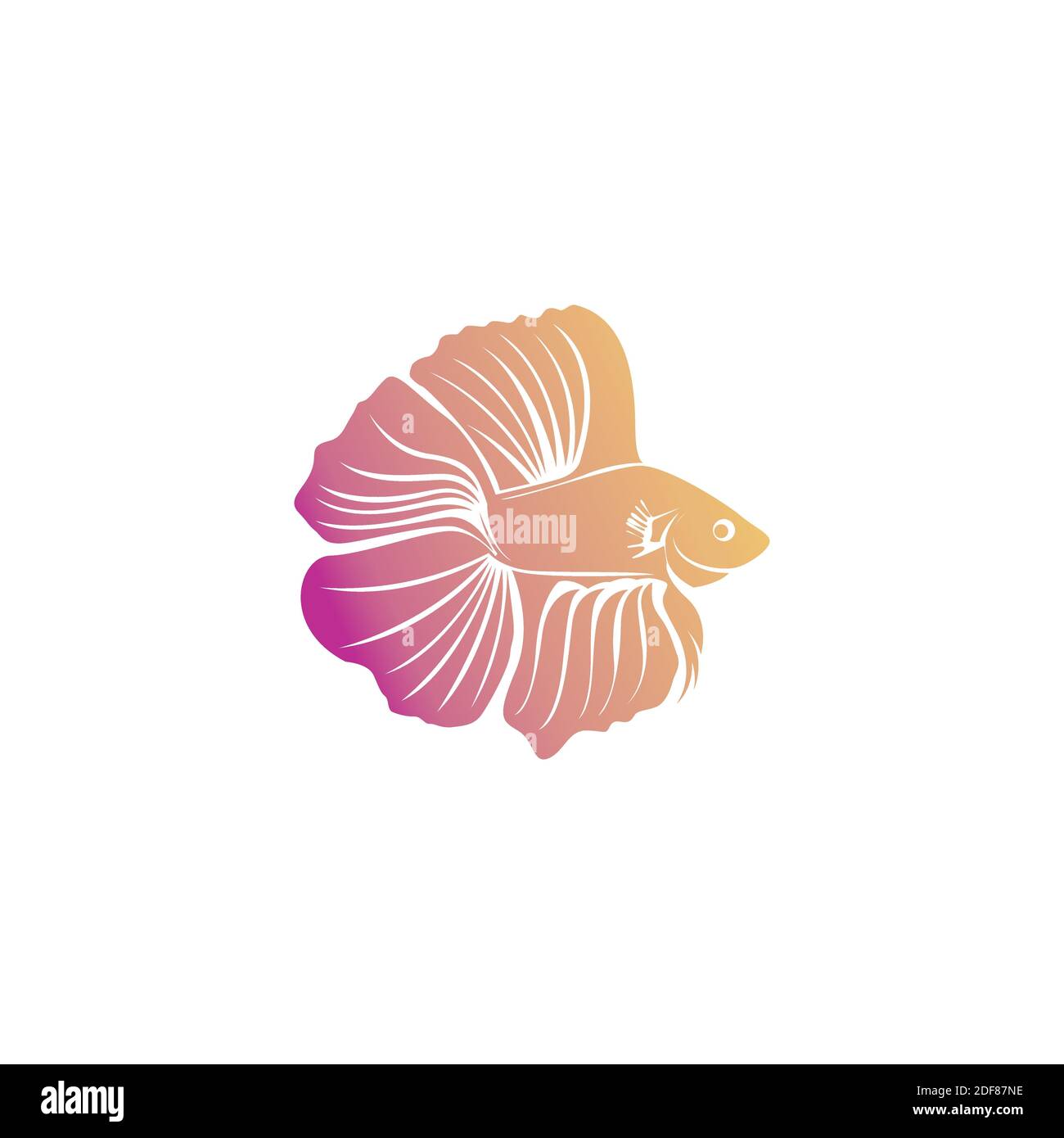 Beta fish  icon vector illustration template Stock Vector