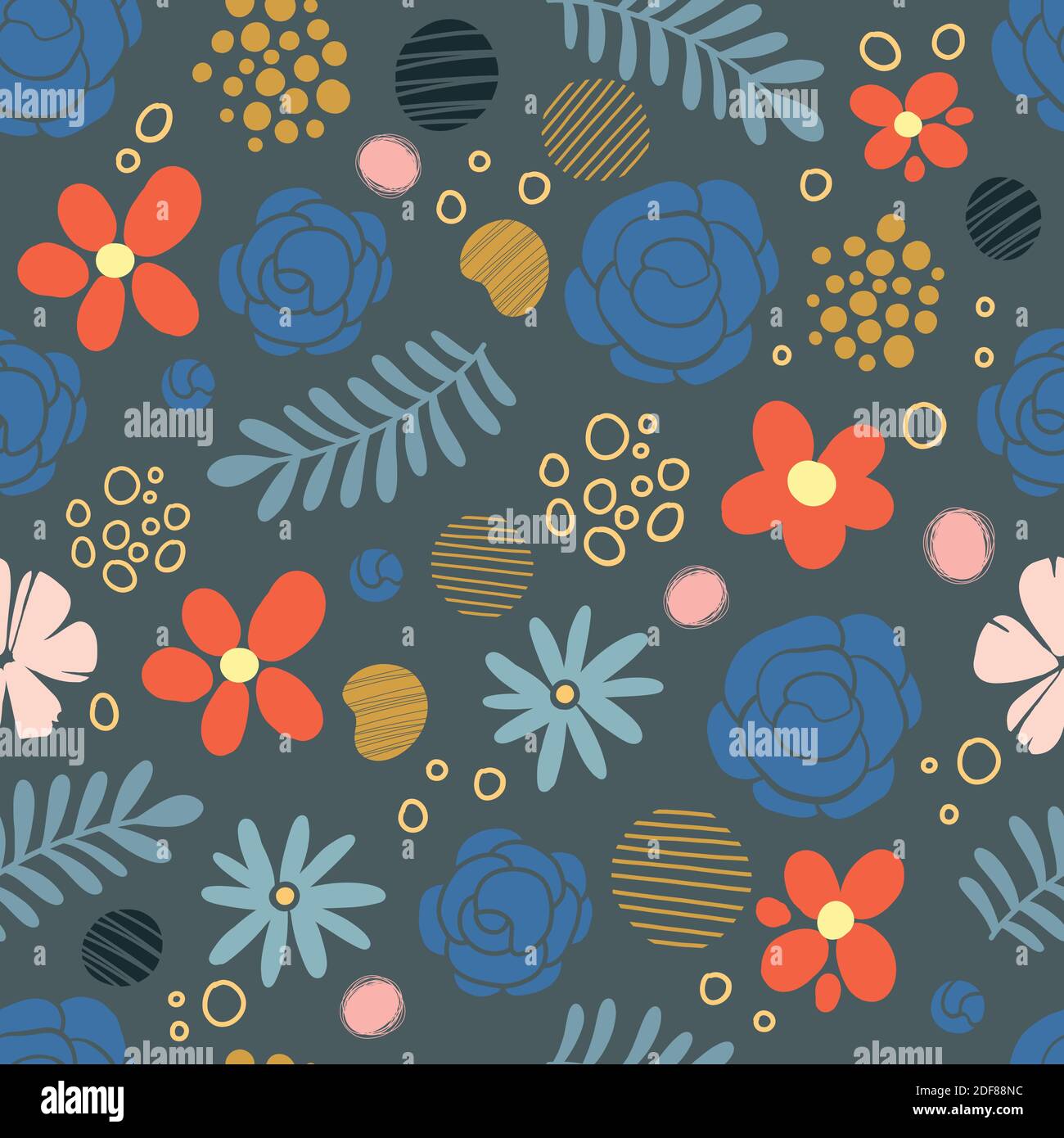 Vector colorful floral seamless pattern for your design Stock Vector ...