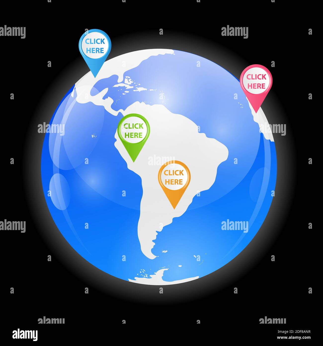 Globe Icon Illustration Stock Photo - Alamy