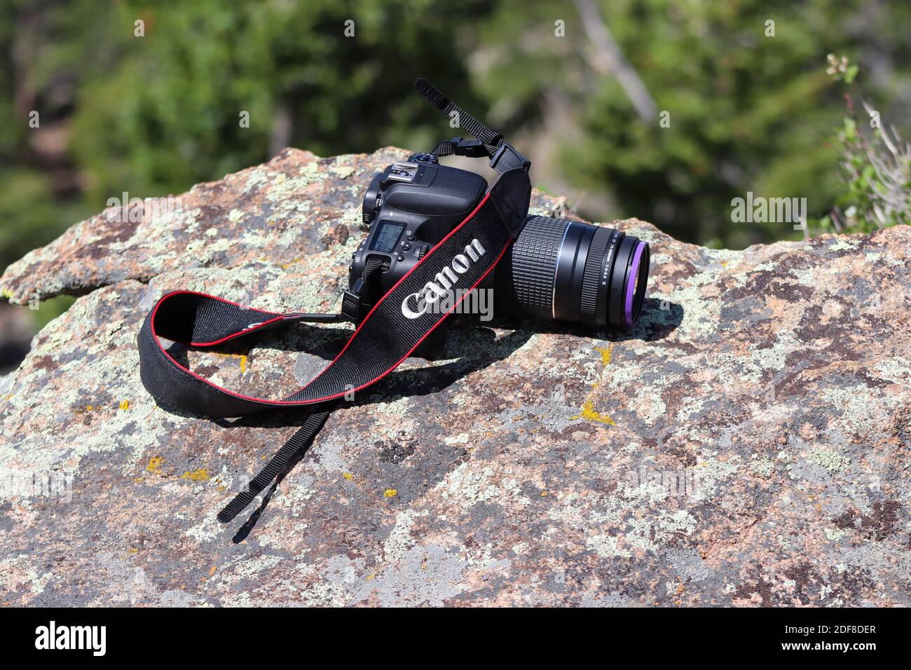 Estes Park, Colorado Mountains, July 1, 2019 Canon on the top of a mountain . High quality photo Stock Photo