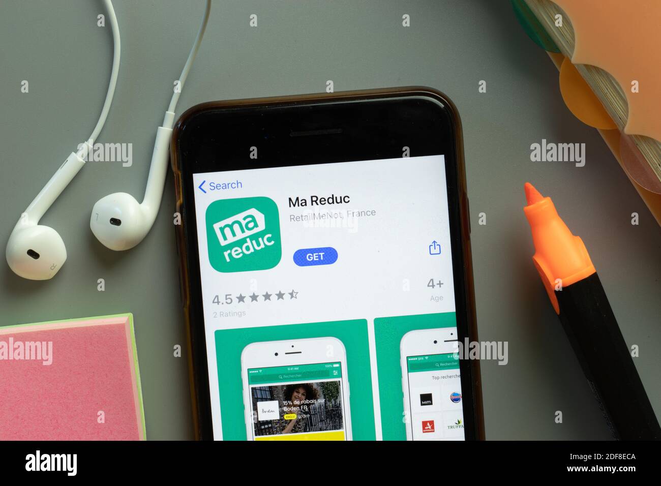 New York, USA - 1 December 2020: Ma Reduc mobile app icon on phone ...