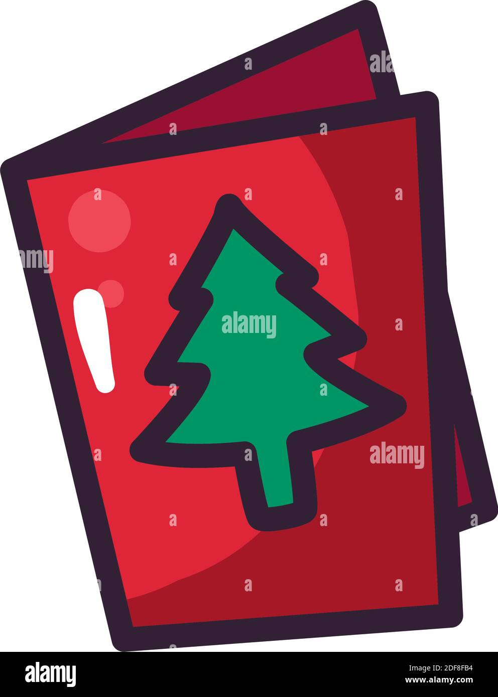 Merry christmas pine tree card design, winter season and decoration theme  Vector illustration Stock Vector Image & Art - Alamy
