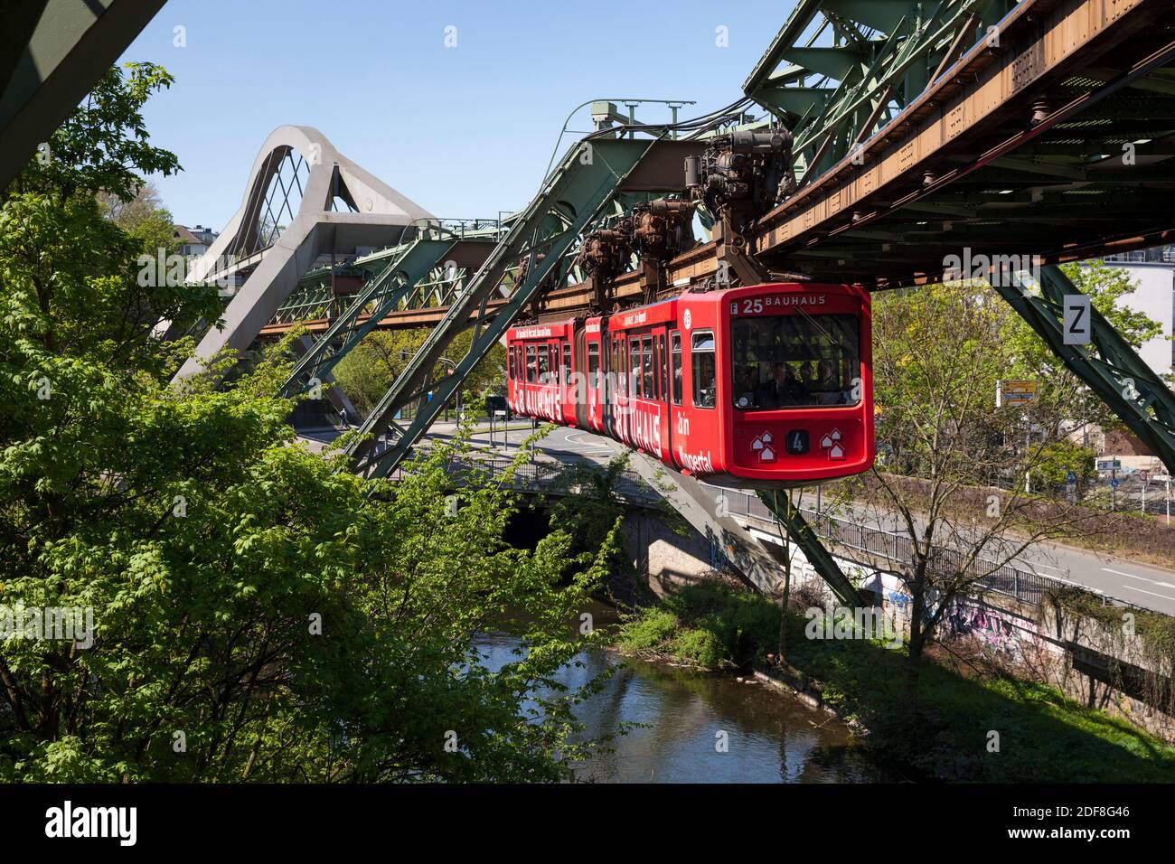 Overhead Railway, Wuppertal, North Rhine-Westphalia, Germany, Europe Stock Photo