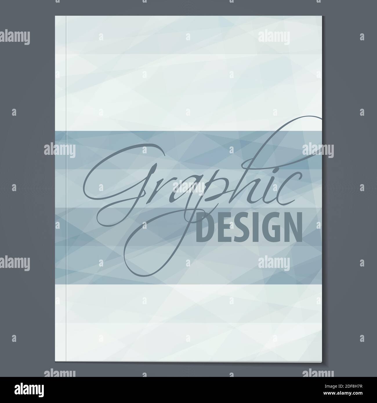 Minimal cover layout with textured gray stripes for booklet, textbook
