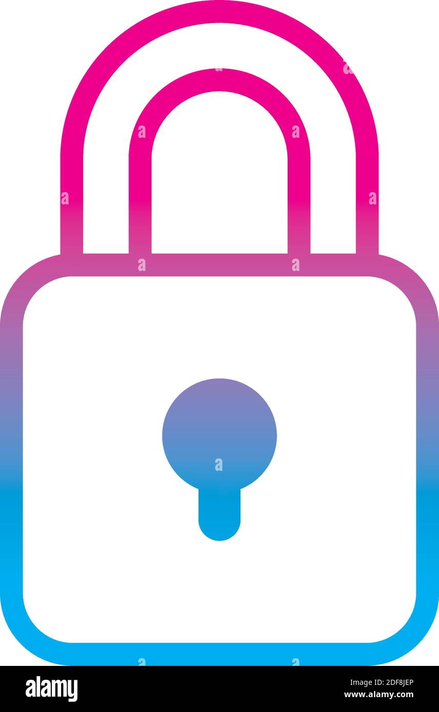Padlock gradient style icon design of Security lock and access theme ...