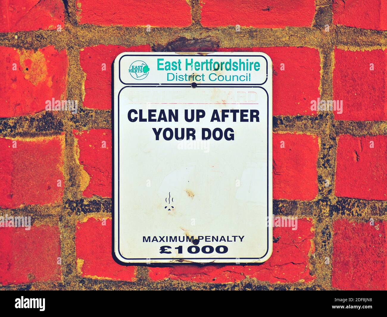 Clean up after your dog sign. Stock Photo
