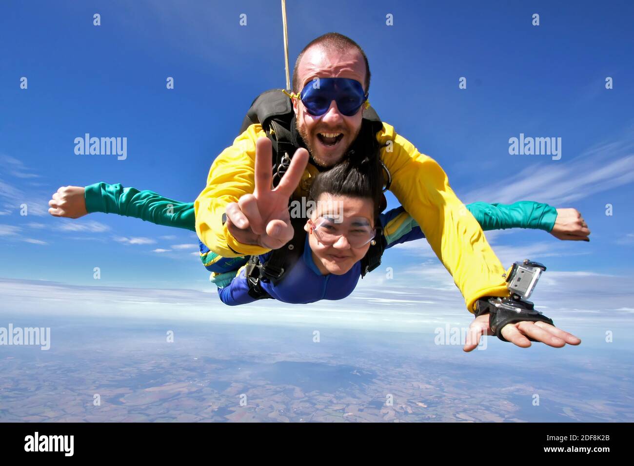 Tandem skydive female hi-res stock photography and images - Alamy