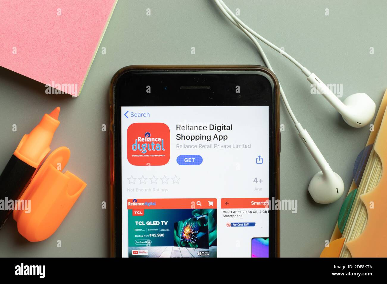 New York, USA 1 December 2020 Reliance Digital mobile app icon on