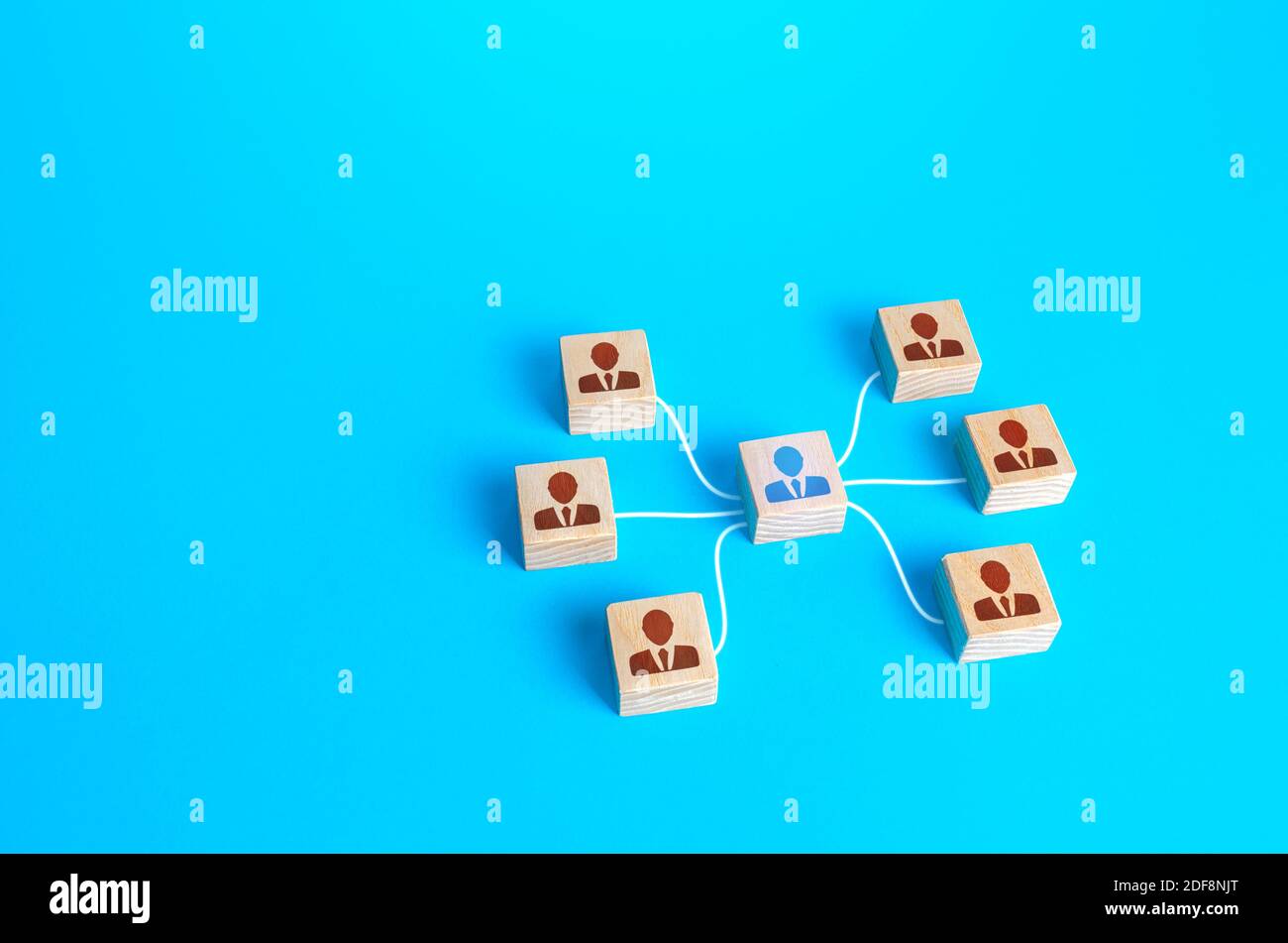 Mediator connects people through himself. Resolution of conflict