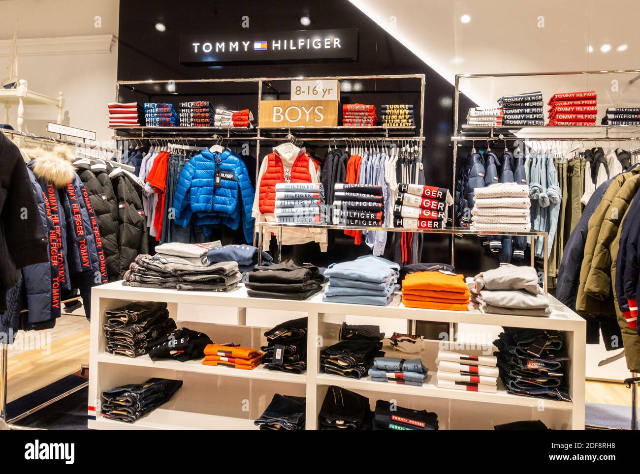 Tommy Hilfiger kids clothing store display Stock Photo - Alamy