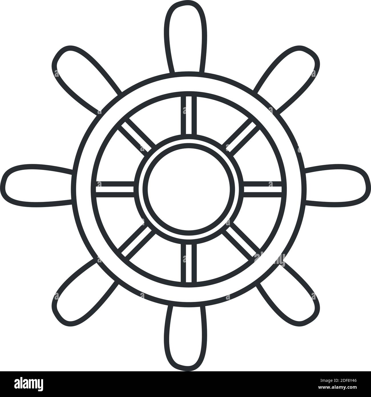 rudder icon design Sea nautical ocean navigation travel underwater ...