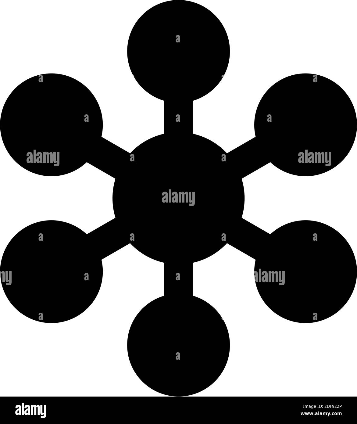 Simple black snowflake with rounded corners. Vector icon Stock Vector ...