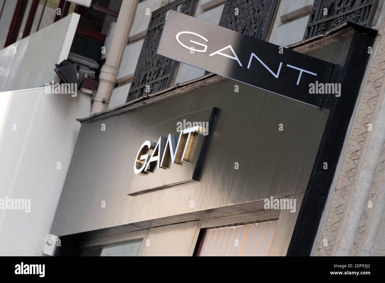 A shop sign of Gant in Paris, on April 9, 2020 in Paris, France. Photo by  David Niviere/ABACAPRESS.COM Stock Photo - Alamy