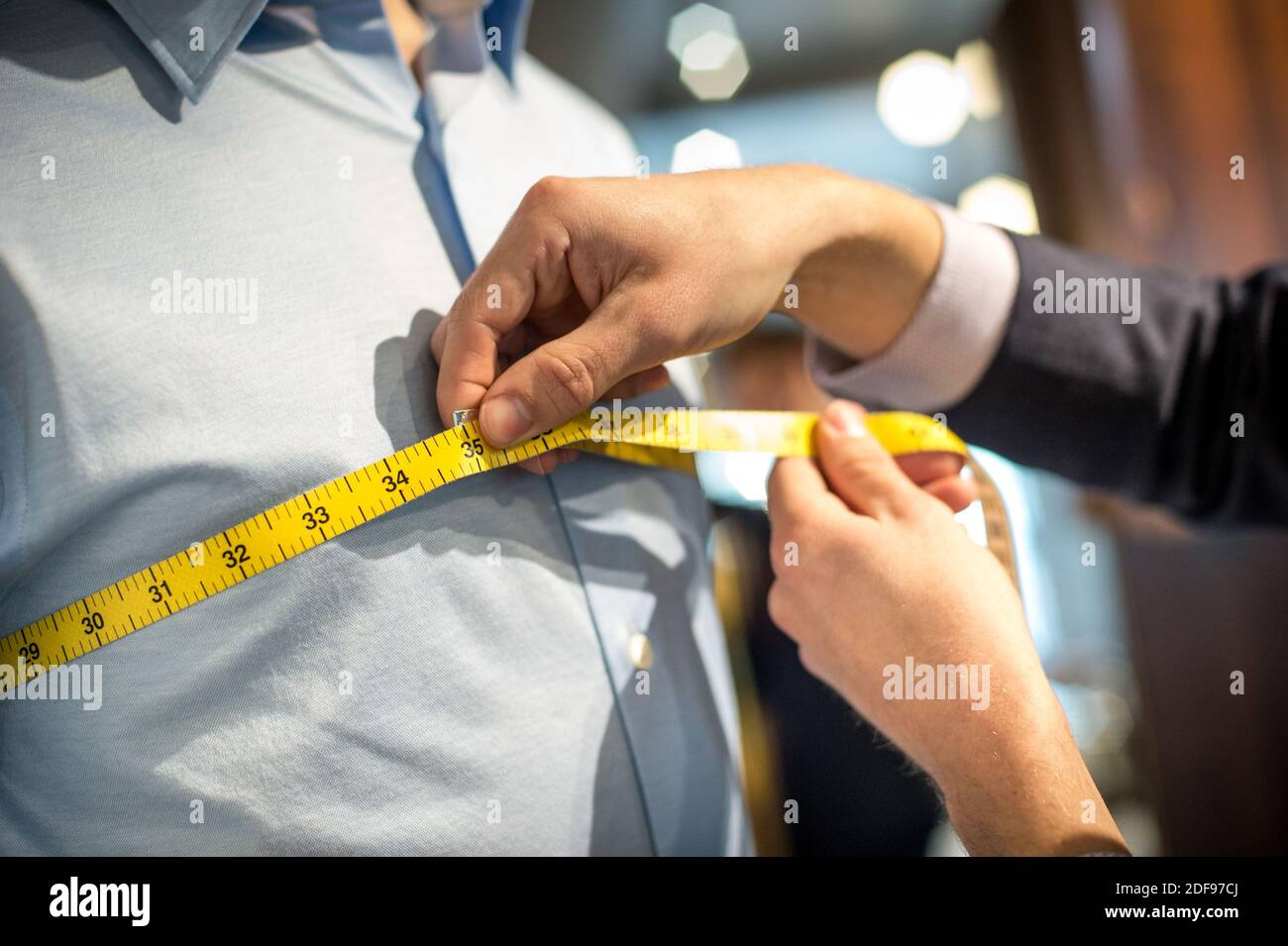 Chest measuring hi-res stock photography and images - Alamy