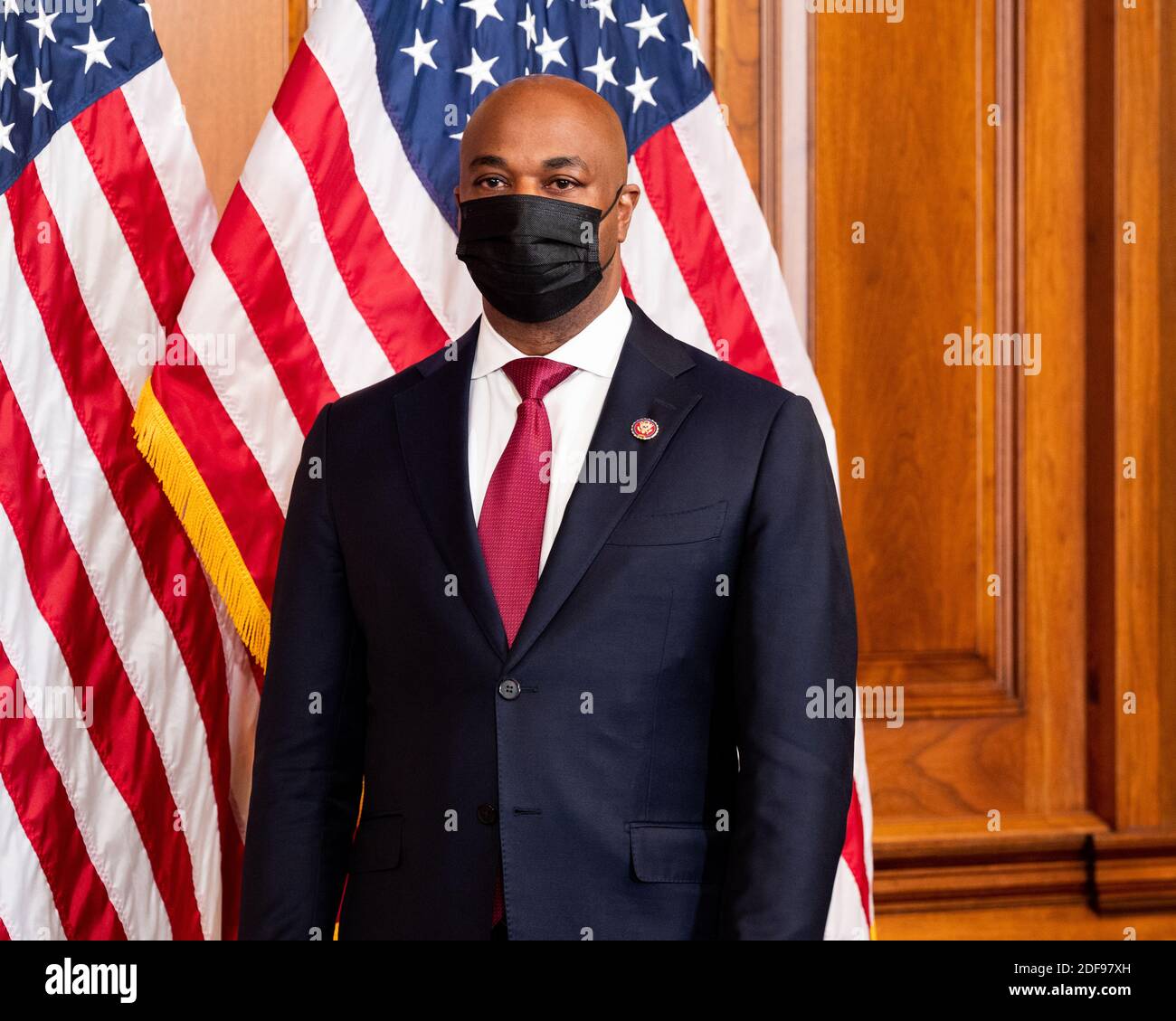 Congressman Kwanza Hall (D-GA) attends his ceremonial swearing-in held in the Rayburn Room at the U.S. Capitol. Stock Photo