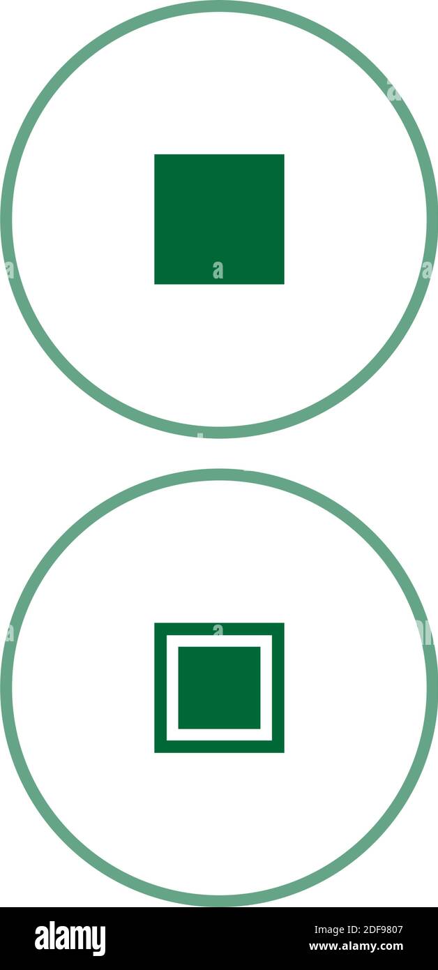 Media player button icon design template Stock Vector