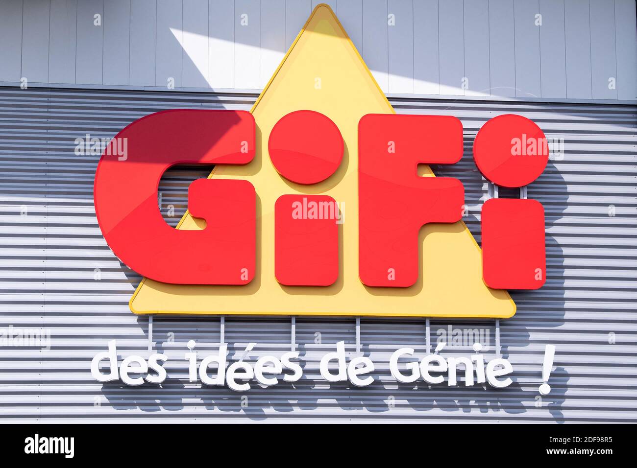A shop sign of Gifi in Paris, on April 16, 2020 in Paris, France.Photo