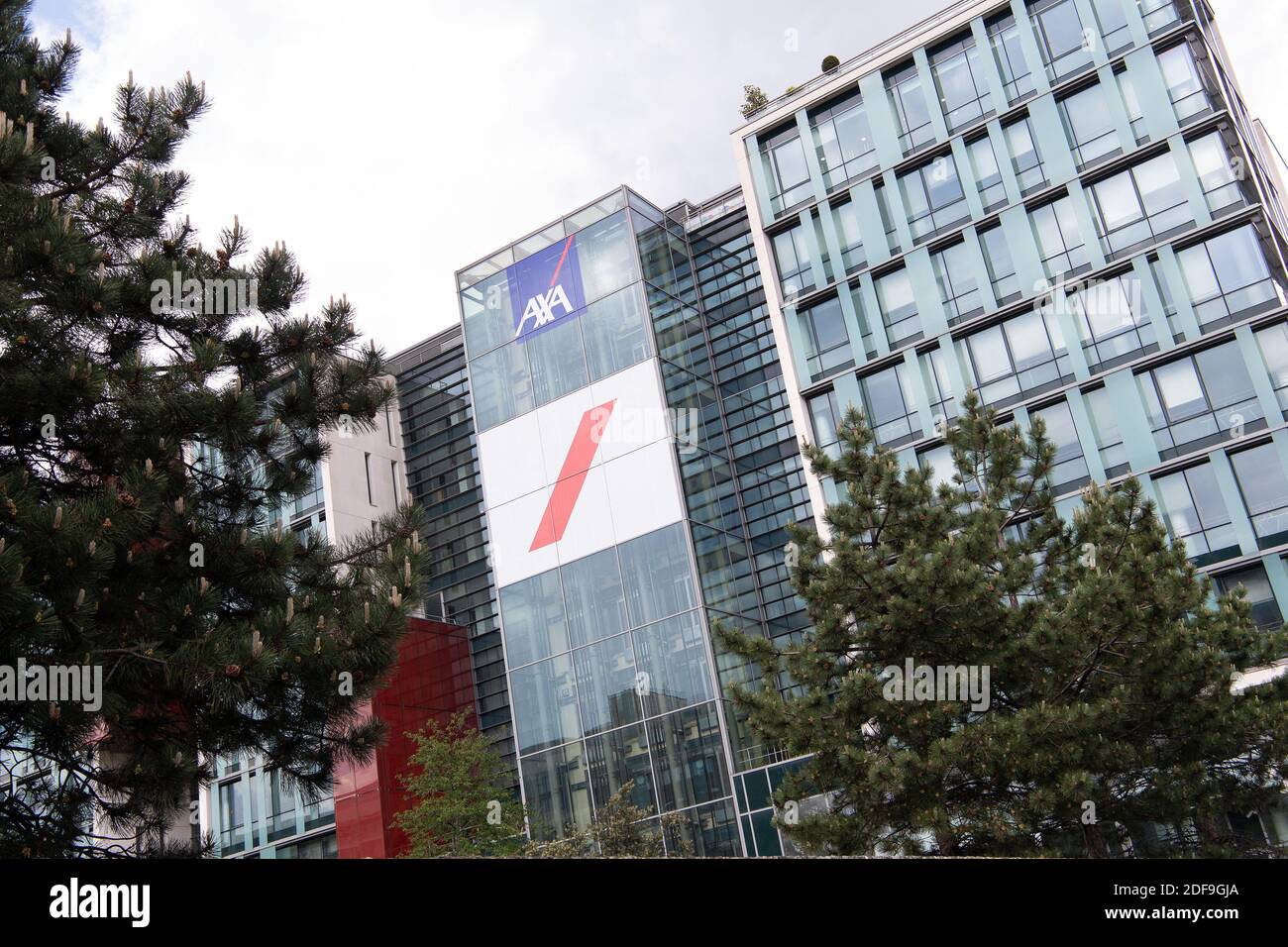 General view of Axa building, on April 27, 2020 in Nanterre, France ...