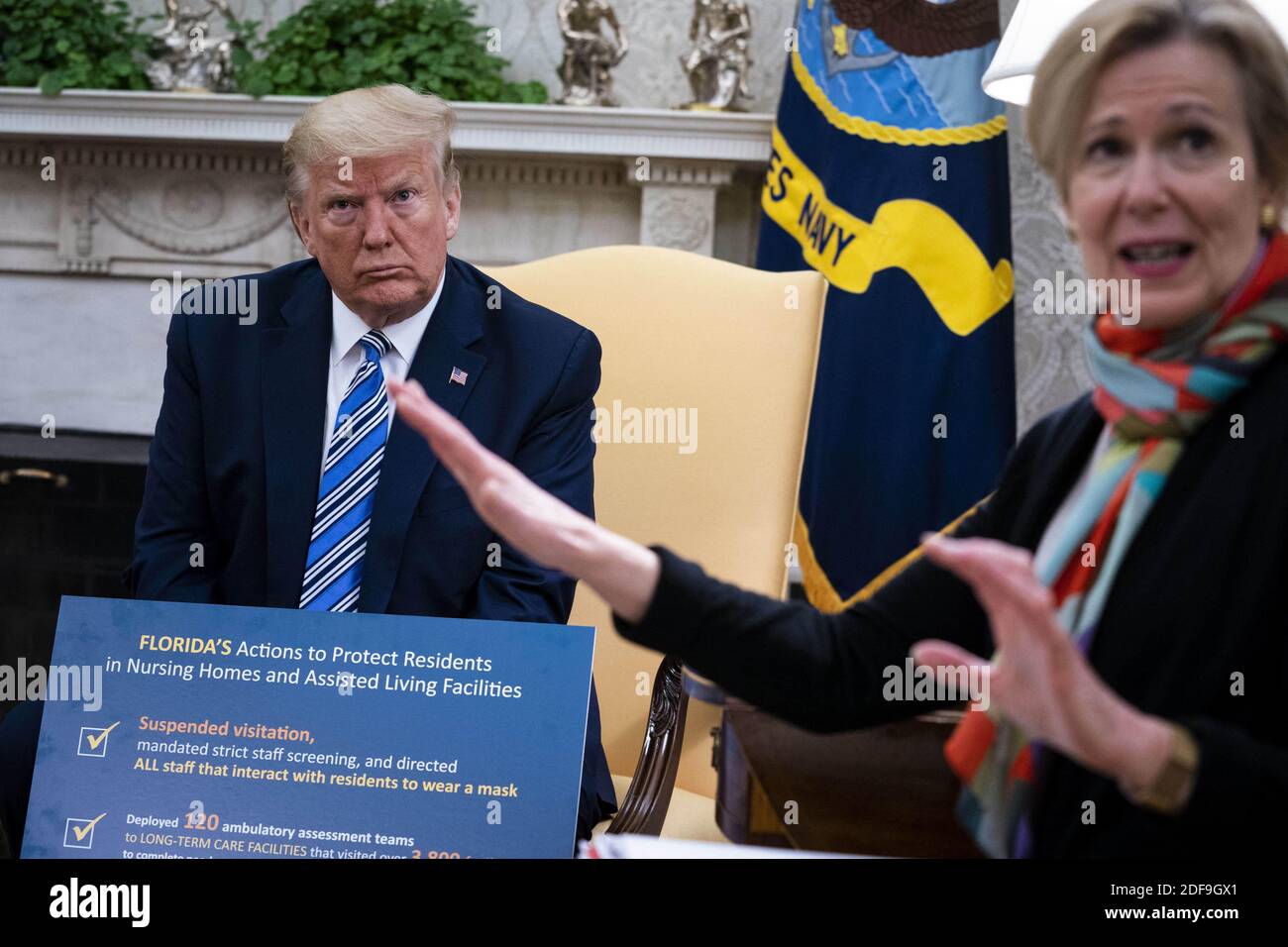NYTVIRUS - President Donald Trump looks on as Dr. Deborah Birx, White ...