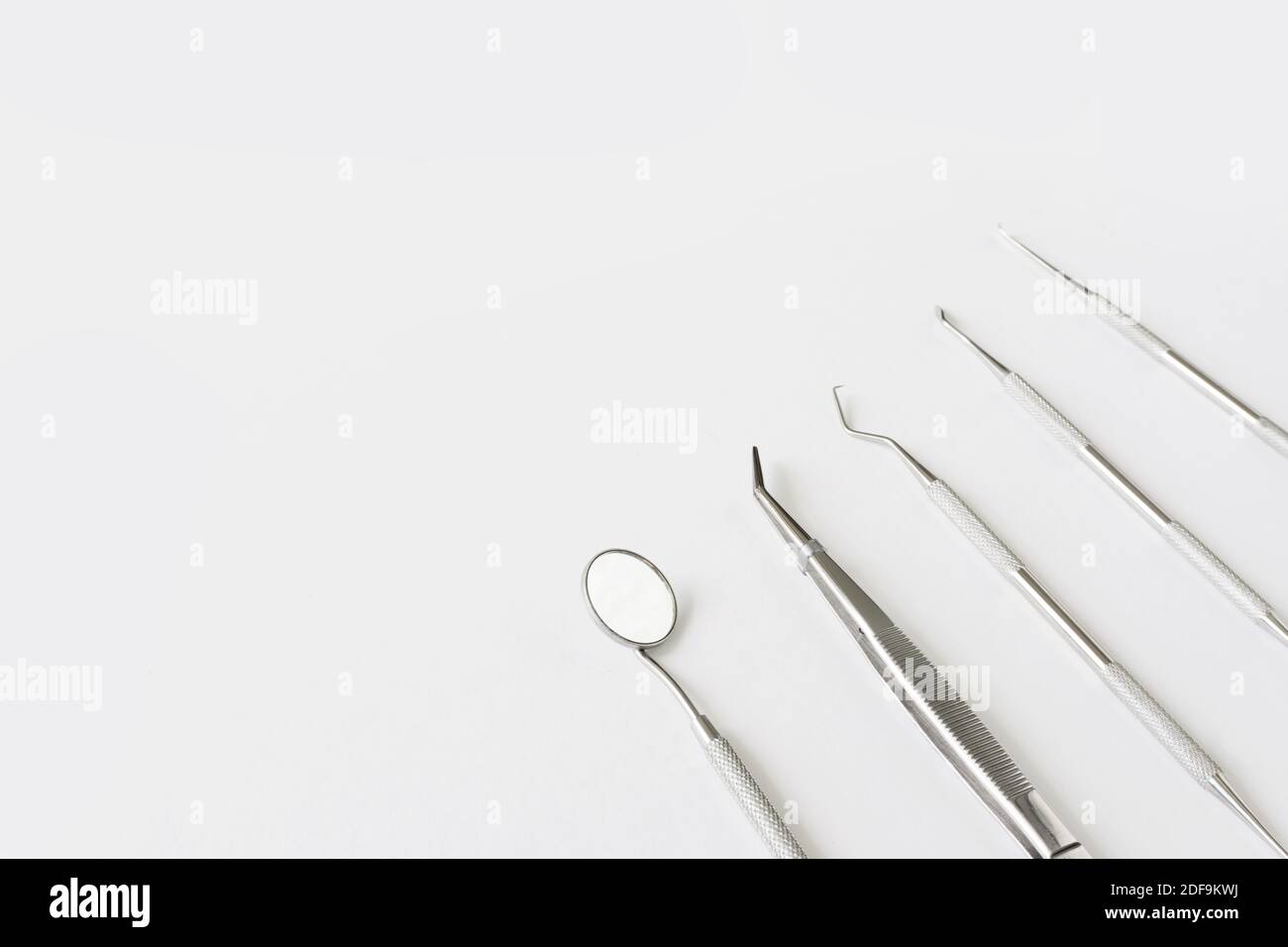 Orthodontics dental instruments on white background Stock Photo Alamy