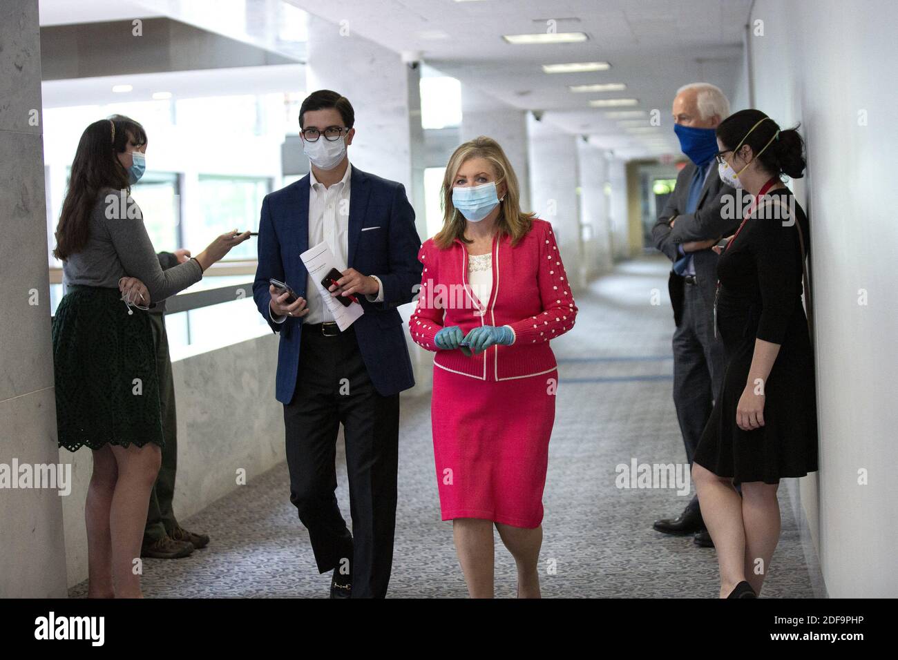 United States Senator Marsha Blackburn (Republican of Tennessee) walks to the Republican Policy Luncheons at the Senate Hart Office Building in Washington D.C., U.S., on Tuesday, May 5, 2020. Photo by Stefani Reynolds/CNP/ABACAPRESS.COM Stock Photo