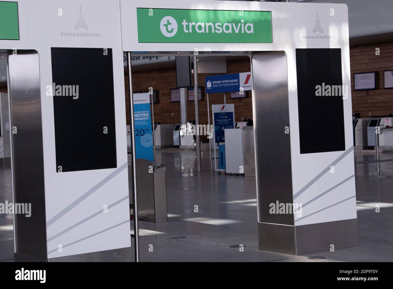 A logo of Transavia Airlines company at Orly Airport near Paris,on May 06,  2020 in Orly, France.Photo by David NIVIERE/ABACAPRESS.COM Stock Photo -  Alamy