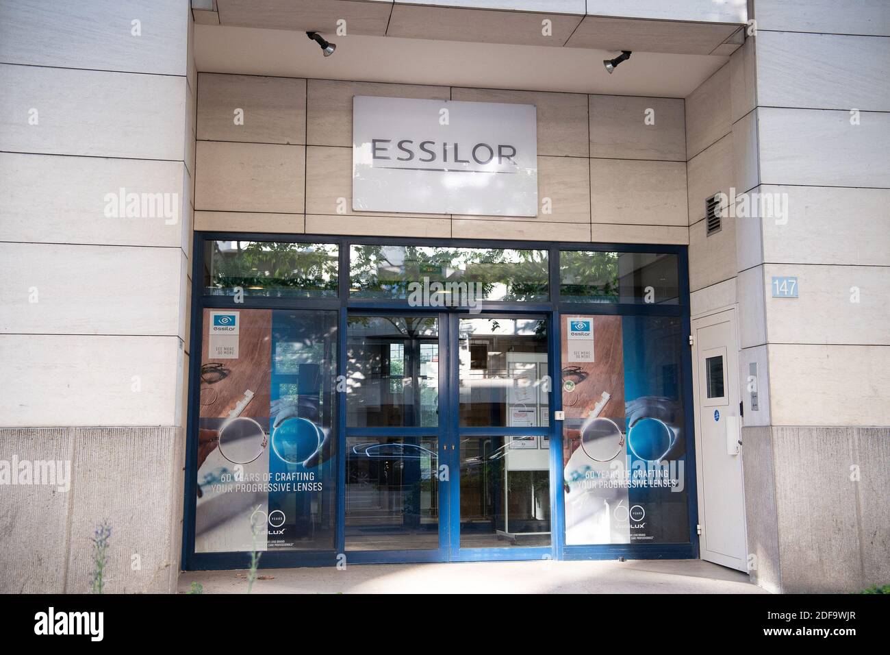 A general view of ESSILOR, on May 06, 2020 in CharentonlePont, France