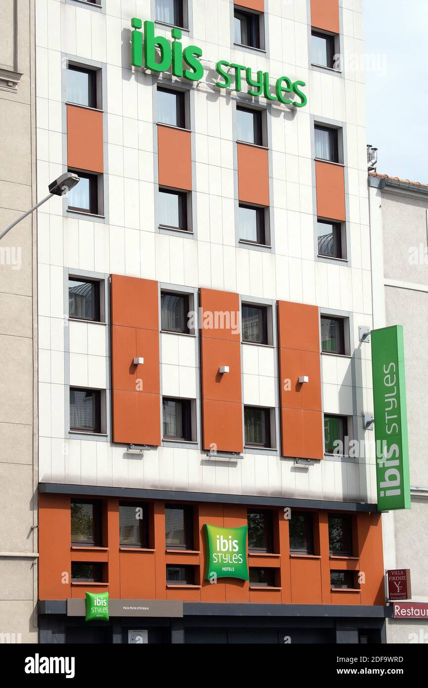 A general view of ibis styles, on May 07, 2020 in Paris France. Photo ...