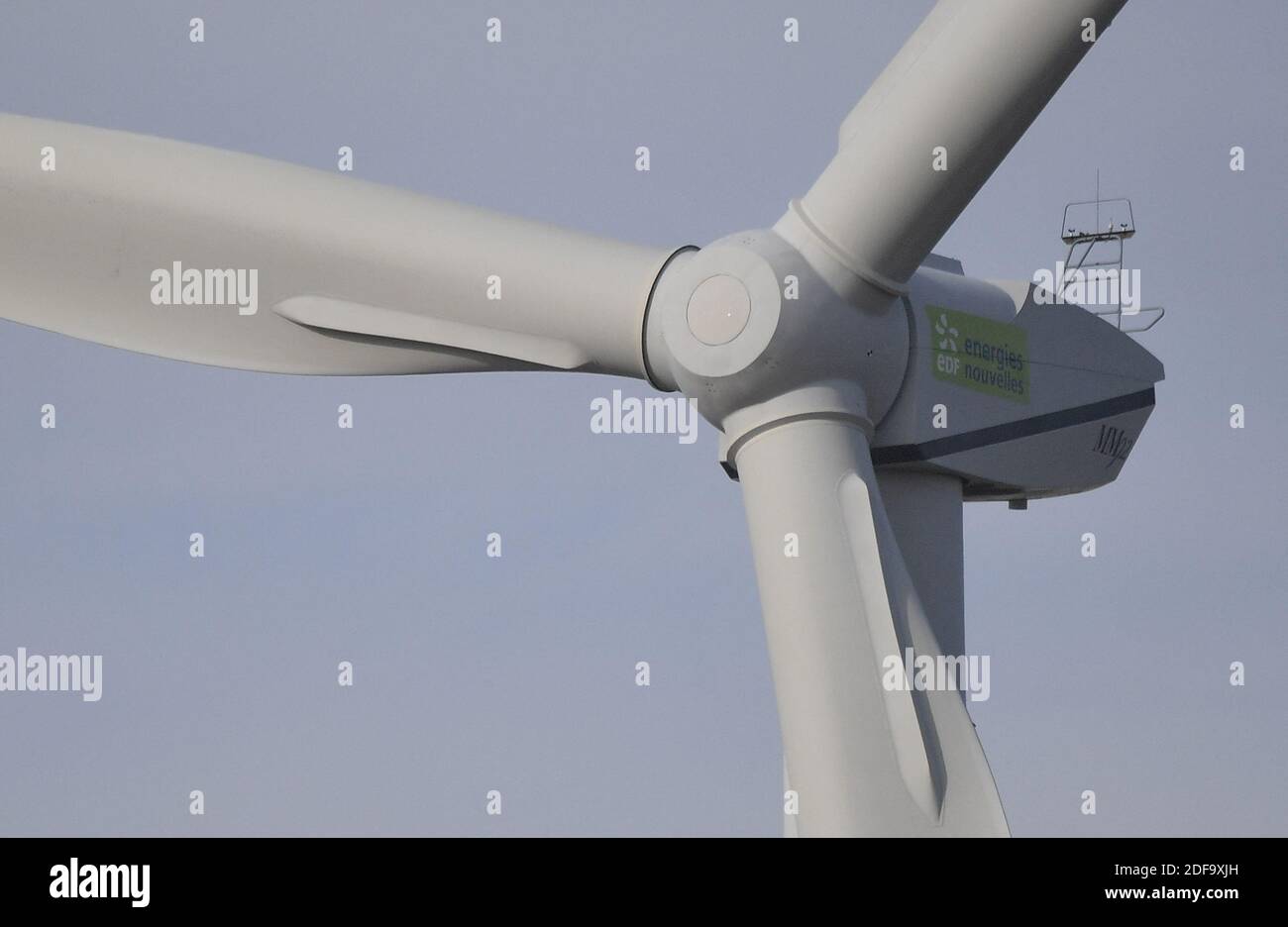 Illustration of the Wind farm in Artenay, in the Loiret department in north-central France, on May 08, 2020. Photo by Christian Liewig/ABACAPRESS.COM Stock Photo