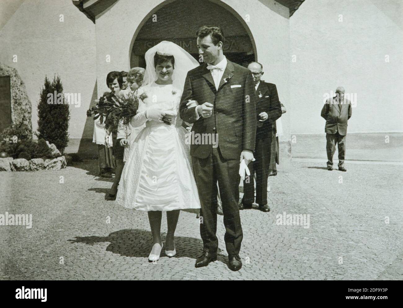 Historical Photo:  Wedding May 19,1962 in Biessenhofen, Bavaria, Germany. Reproduction in Marktoberdorf, Germany, October 26, 2020.  © Peter Schatz / Alamy Stock Photos Stock Photo