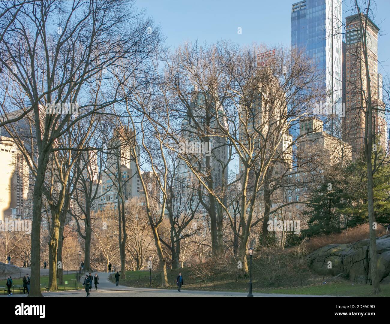 Central Park in winter, Manhattan, NYC, New York, USA Stock Photo
