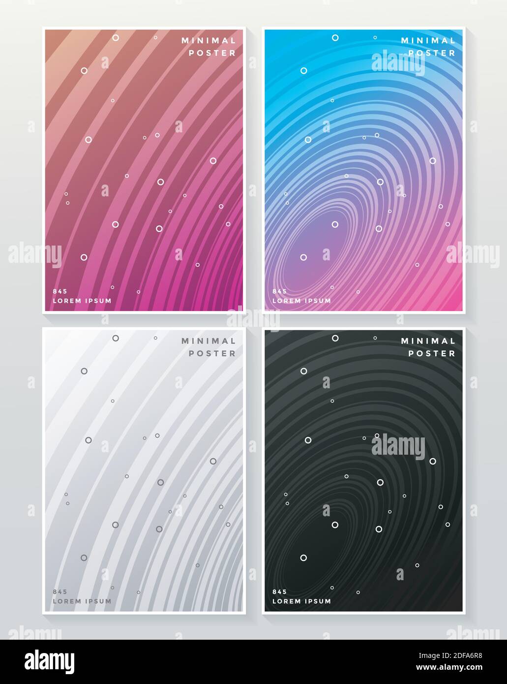 Abstract colorful minimal covers pattern design Stock Vector