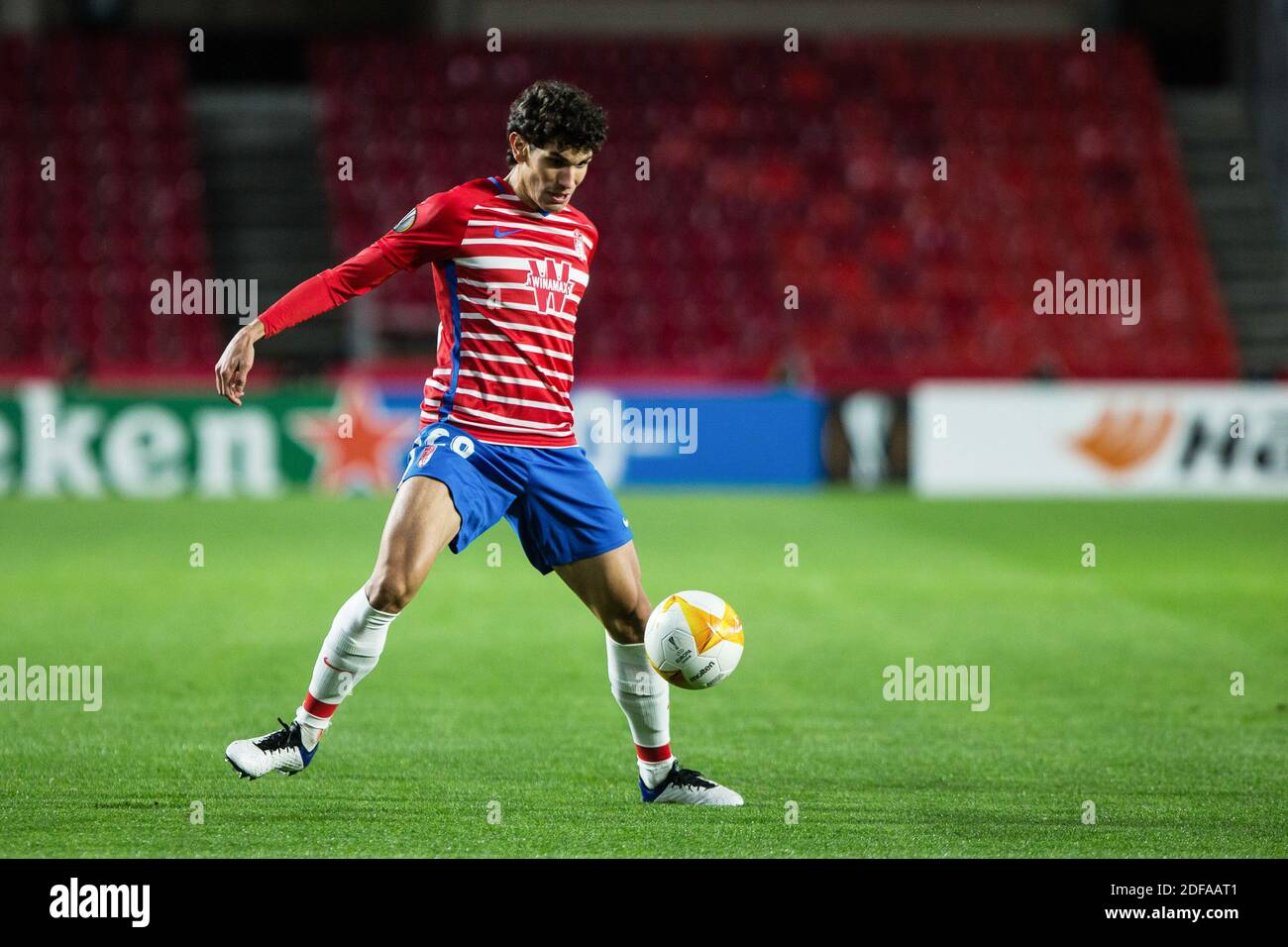Jesus Vallejo of Granada during the UEFA Europa League, Group E football match between Granada CF and PSV on December 3, 202 / LM Stock Photo