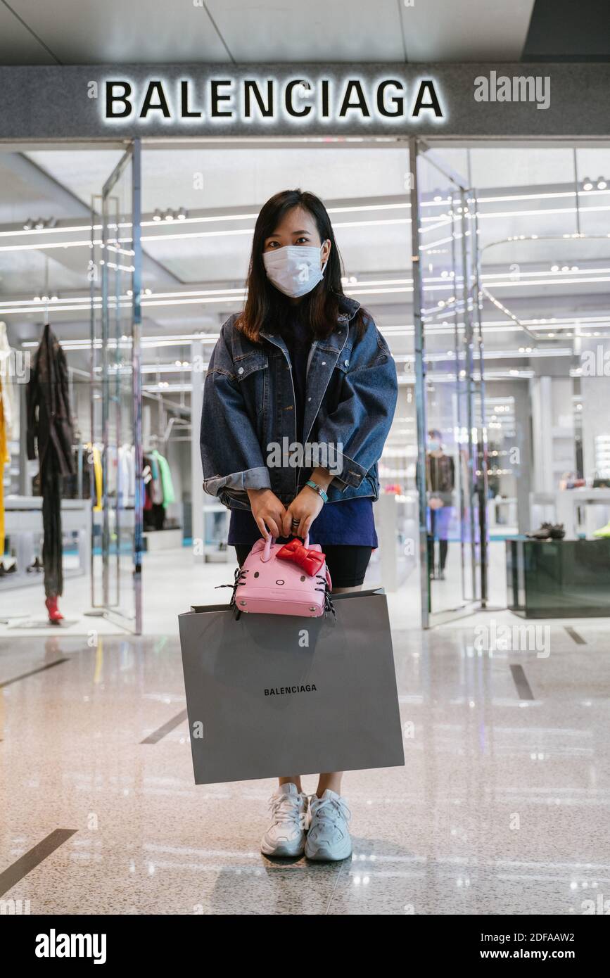 Balenciaga shop in Shanghai, China on May 21, 2020. Despite the Covid-19  crisis that first