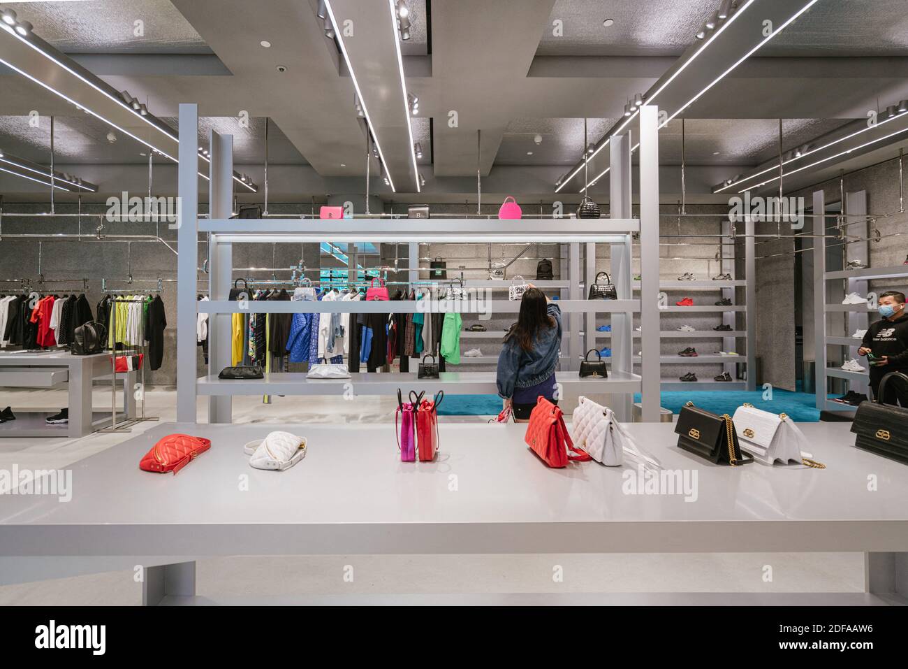 Balenciaga shop in Shanghai, China on May 21, 2020. Despite the Covid-19  crisis that first hit China, the luxury brand is selling more than before  containment. Photo by Victor Marvillet/ABACAPRESS.COM Stock Photo -