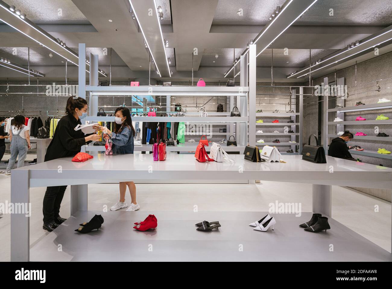Balenciaga shop in Shanghai, China on May 21, 2020. Despite the Covid-19  crisis that first