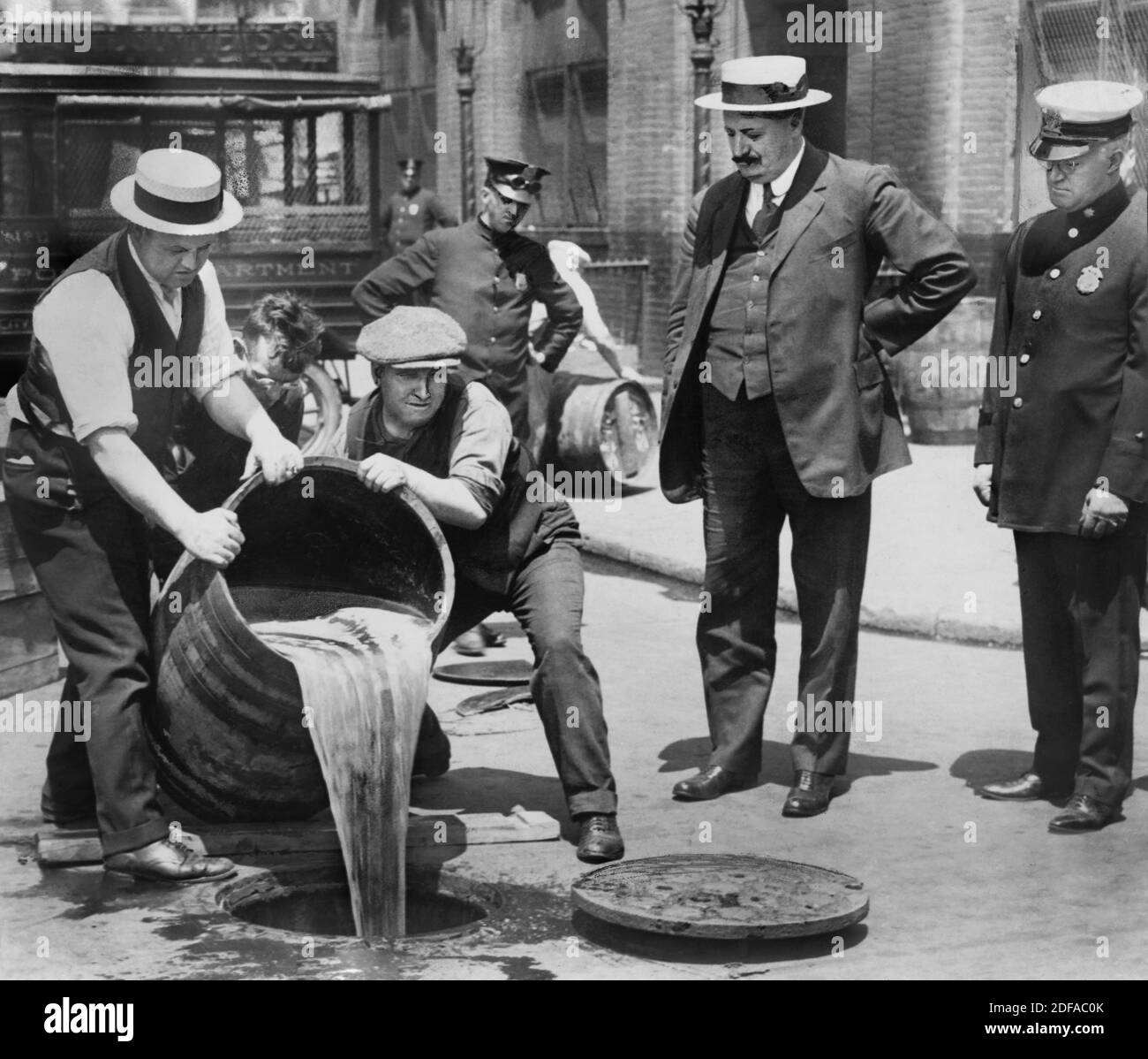 1923 Prohibition Liquor Raid Vintage Photograph 8.5" x 11" Reprint 