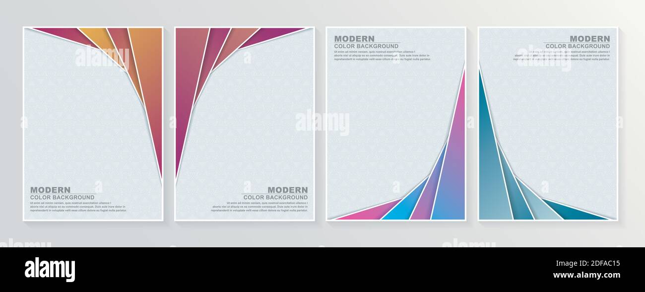 Set of abstract minimal covers design. Stock Vector