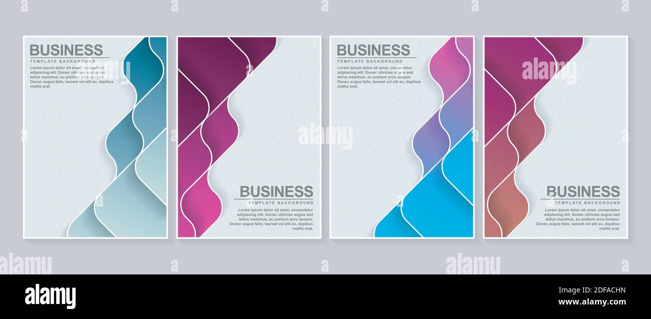 Set of abstract minimal covers design. Stock Vector