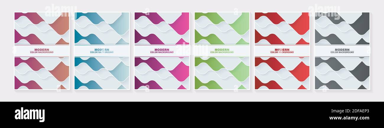Set of abstract minimal covers design. Stock Vector