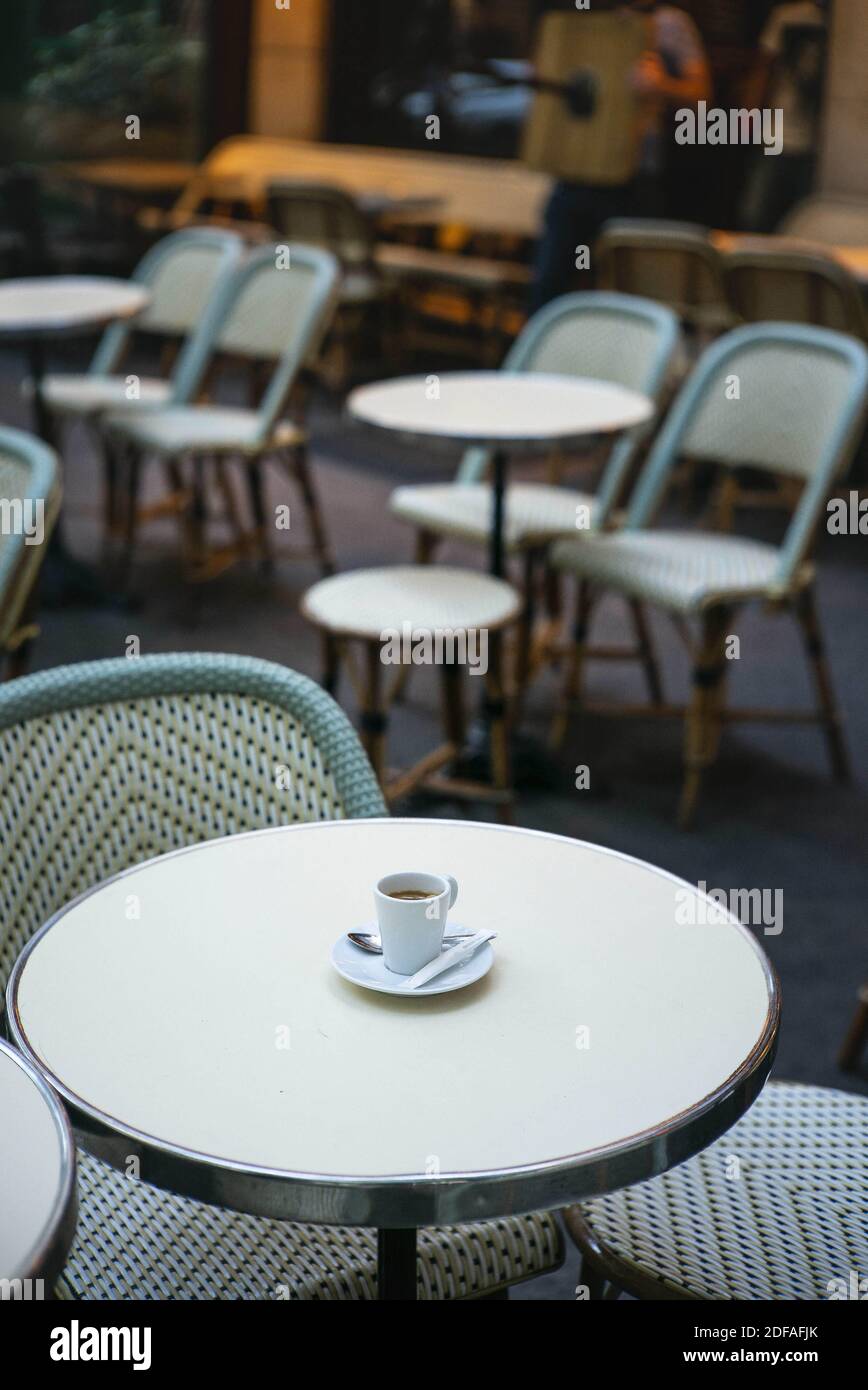 The terrace of the bar Les