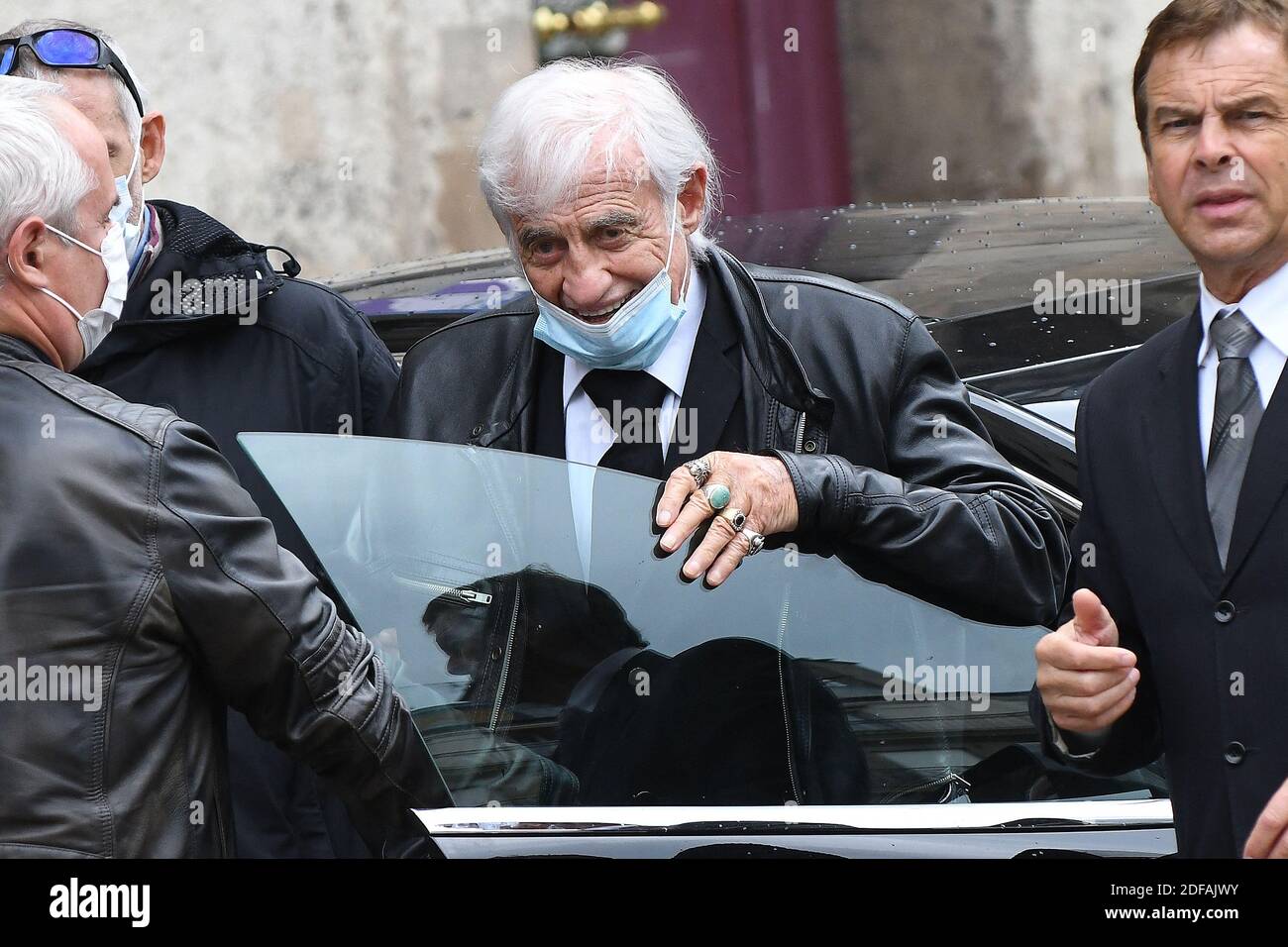 Jean Paul Belmondo during the funeral ceremony of Guy Bedos at Saint  Germain church in the center of Paris, France on June 4, 2020. Guy Bedos  (15 June 1934 – 28 May