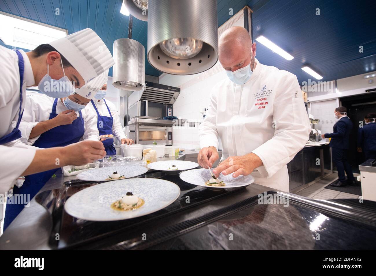 INTERVIEW AVAILABLE ON REQUEST - Exclusive - Reopening of the famous gastronomic restaurant of Christopher Coutanceau, three stars the Michelin guide and member of Relais & Châteaux and Grandes Tables du Monde, on June 5, 2020 in La Rochelle, France. Photo by David Niviere/ABACAPRESS.COM Stock Photo