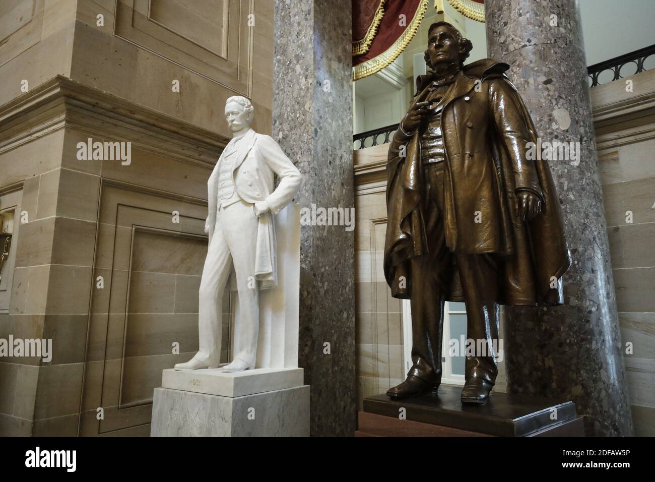 Statue of Jefferson Davis is seen on Capitol Hill in Washington on June