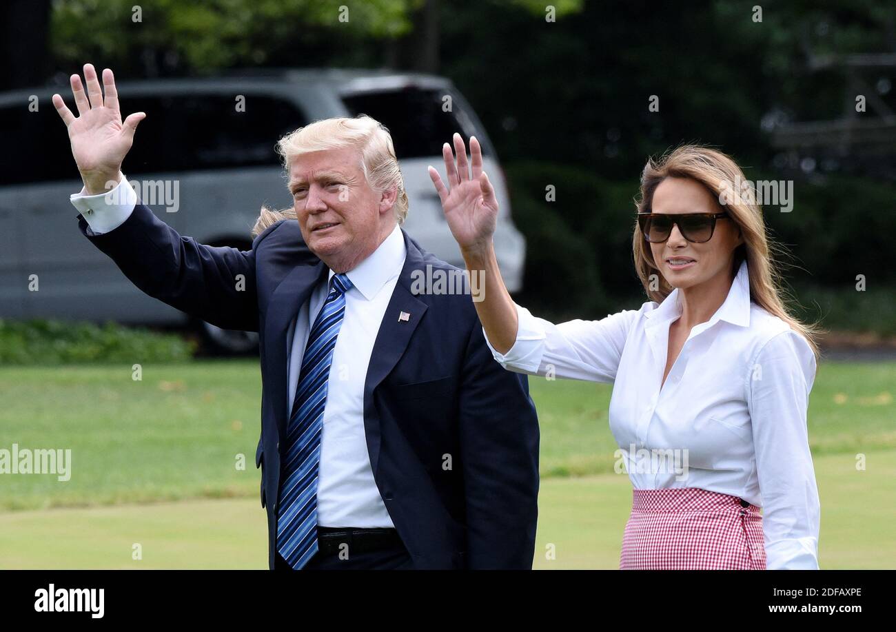 File photo - President Donald Trump, Barron Trump and Melania Trump depart the White House in Washington, DC, on June 30, 2017. A new, scrupulously reported biography by Washington Post reporter Mary Jordan argues that the first lady is not a pawn but a player, an accessory in the second as much as the first sense, and a woman able to get what she wants from one of the most powerful and transparently vain men in the world. The book is called The Art of Her Deal. Photo by Olivier Douliery/ Abaca Stock Photo