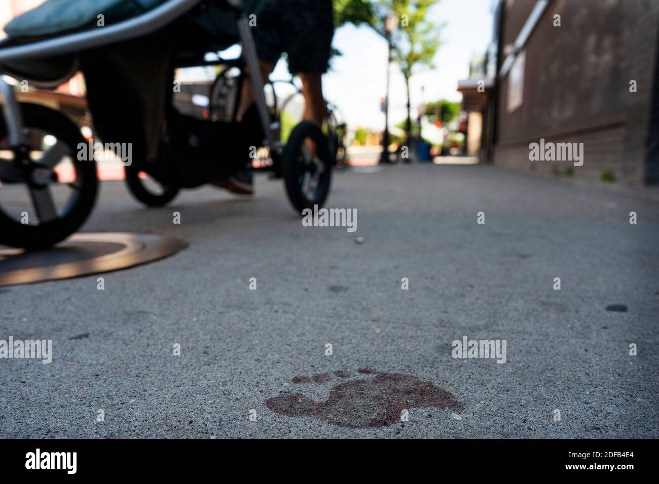 No Film No Video No Tv No Documentary A Bare Bloody Footprint Remains On The Sidewalk In The 2900 Block Of Hennepin Avenue From An Early Morning Shooting On Sunday June No Film No Video No Tv No Documentary A Bare Bloody Footprint Remains On The Sidewalk In The 2900 Block Of Hennepin Avenue From An Early Morning Shooting On Sunday June