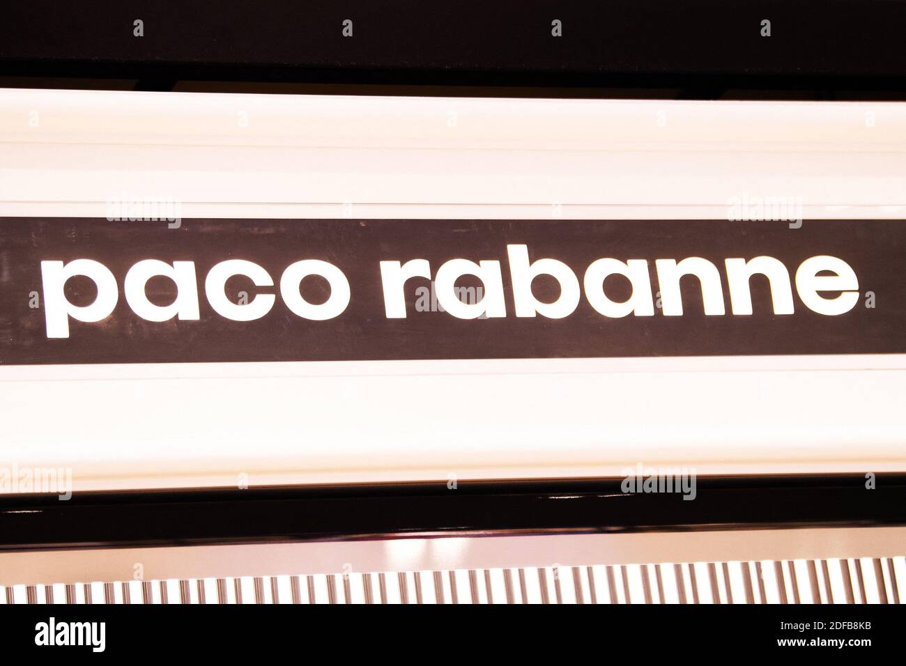Paco Rabanne Storefront A shop sign of Paco Rabanne, on June 26, 2020 in Orly, 13 km south of ...